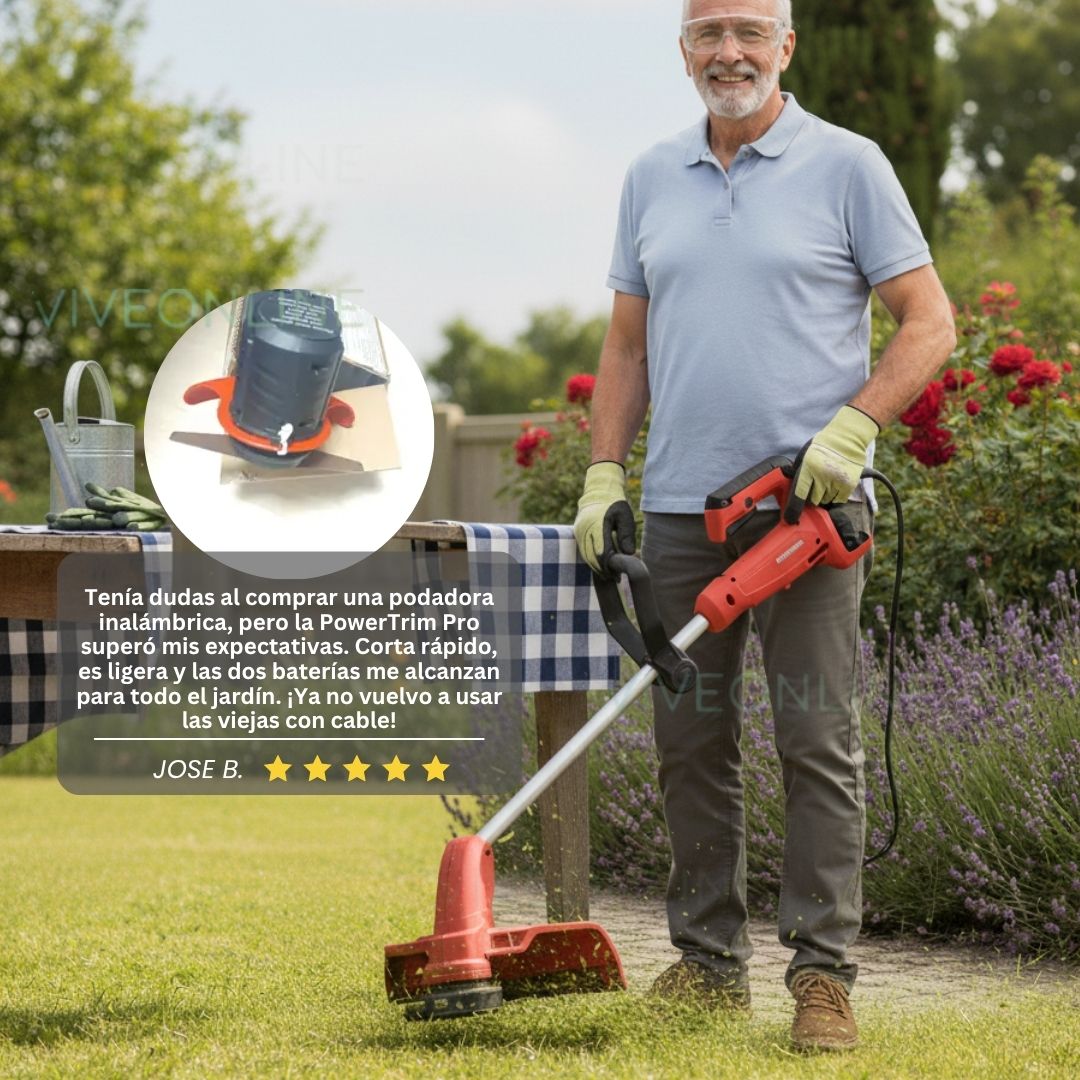 PowerTrim Pro ™ | Kit Guadaña 3 en 1 Recargable 2 Baterías 48v + accesorios completos + Regalo
