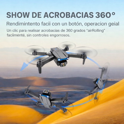 Drone DR Dual Cámara HD Plegable con Control y App