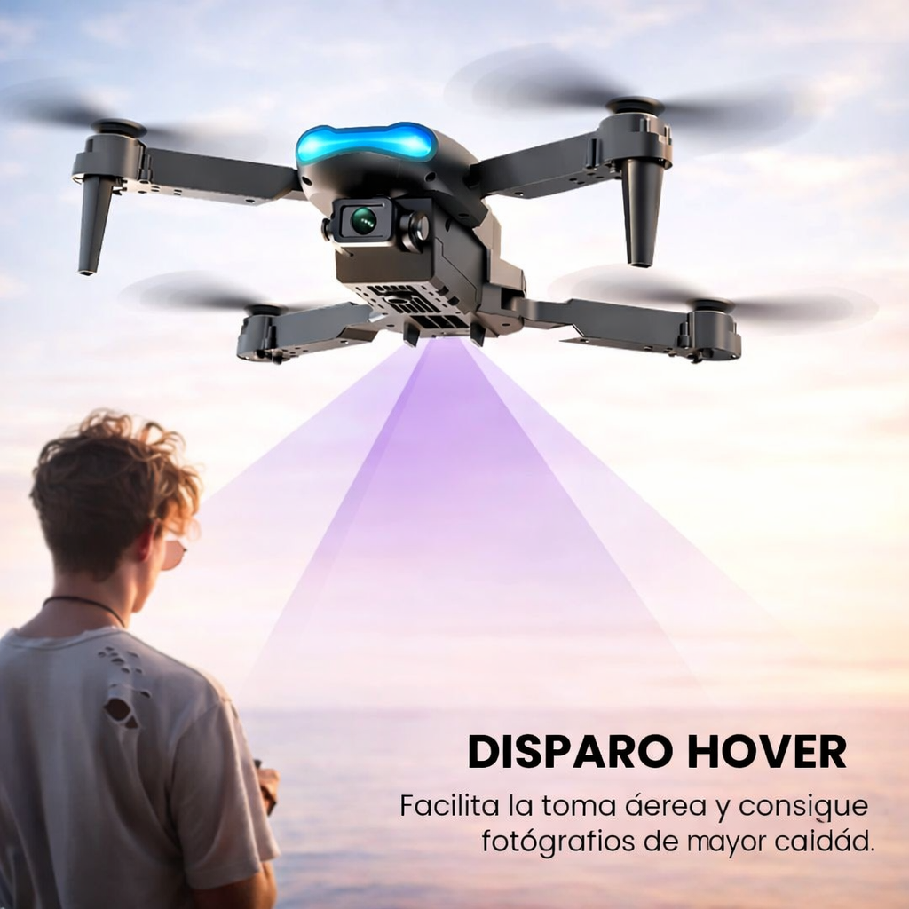 Drone DR Dual Cámara HD Plegable con Control y App